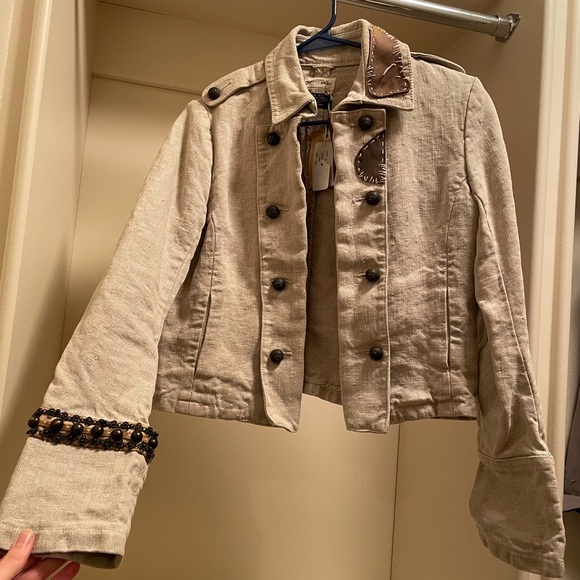 Share Spirit Jackets & Blazers - Share Spirit Flax Eclectic Jacket